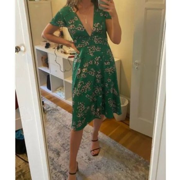 Hutch Green Floral Midi Dress - Picture 2 of 10